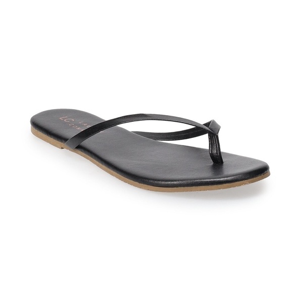 🆕Lauren Conrad Sandal Flip Flop Black Size 5 - Picture 1 of 4
